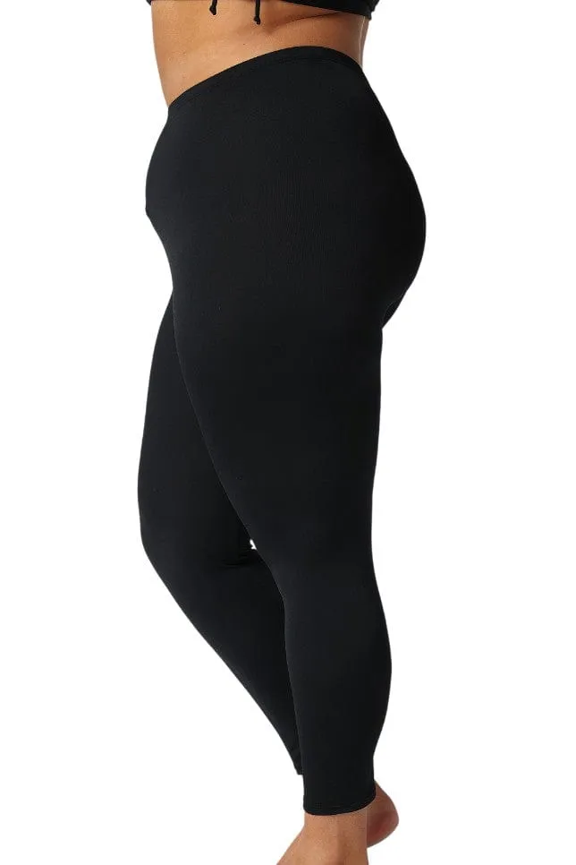 Chlorine Resistant Black Full Length Pant