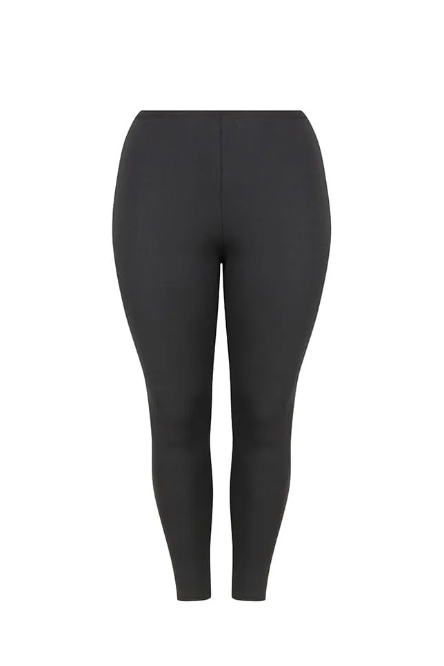 Chlorine Resistant Black Full Length Pant