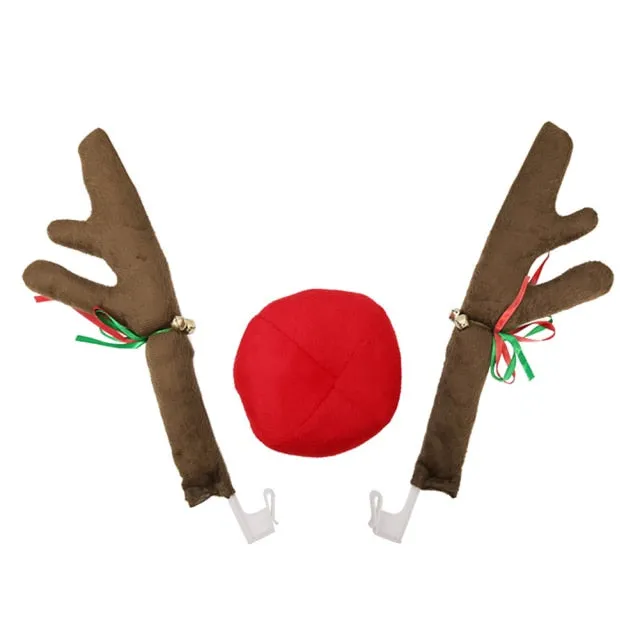 Christmas Deer Antlers Car Decor