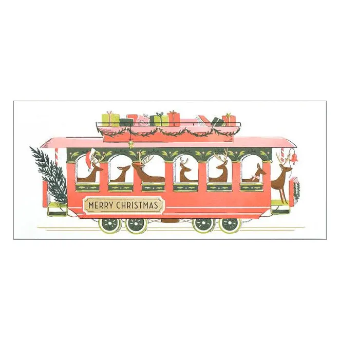 Christmas Trolley Card by Amy Heitman