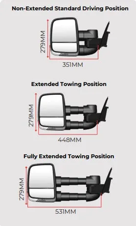 Clearview Next Gen Towing Mirror for Ford F-150 XLT 2023 (MY23)-Current