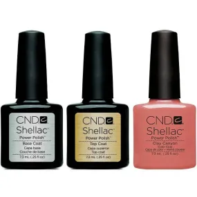 CND - Shellac Combo - Base, Top & Clay Canyon