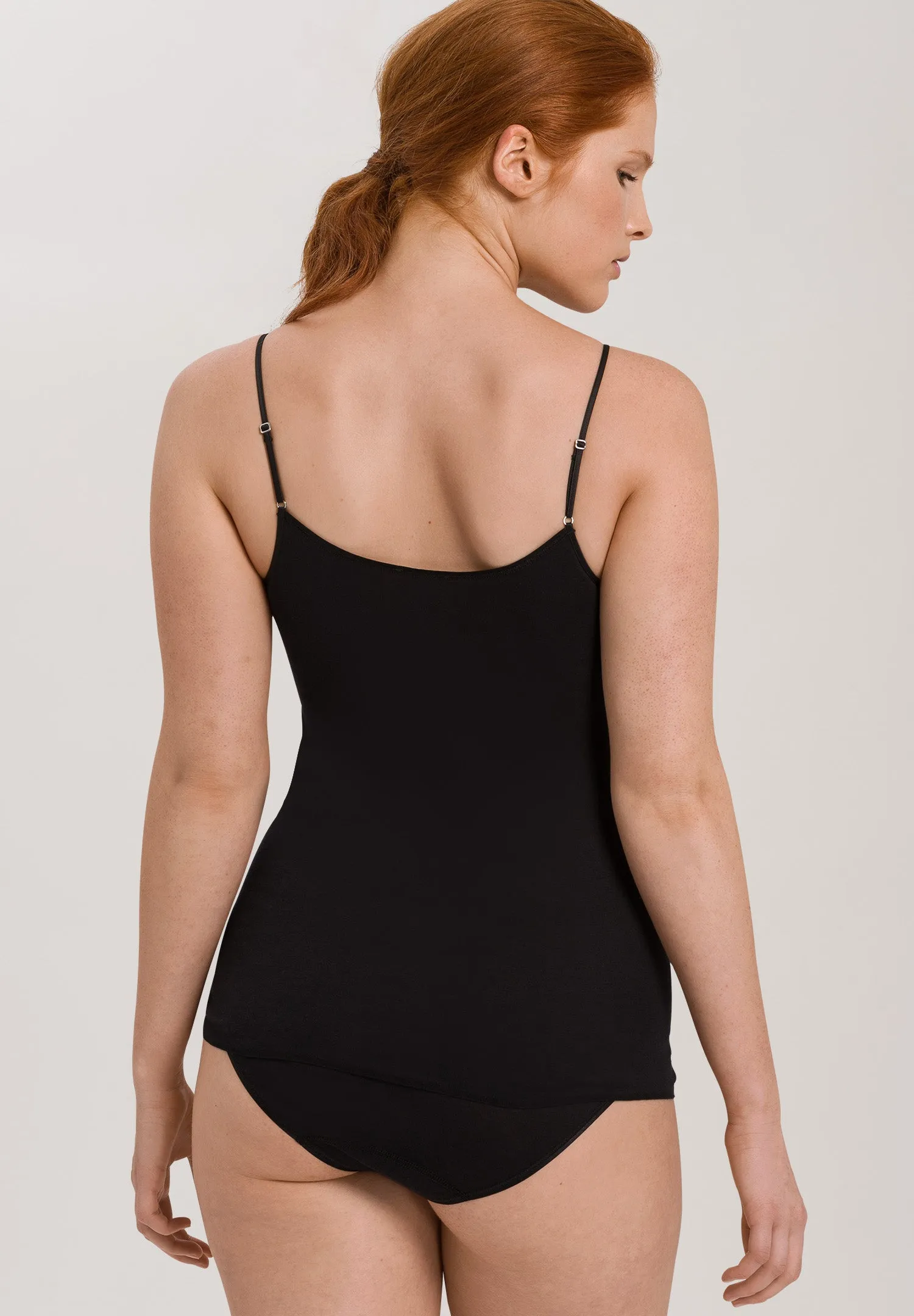 Cotton Seamless Cotton V-Neck Camisole | Black 71601-019