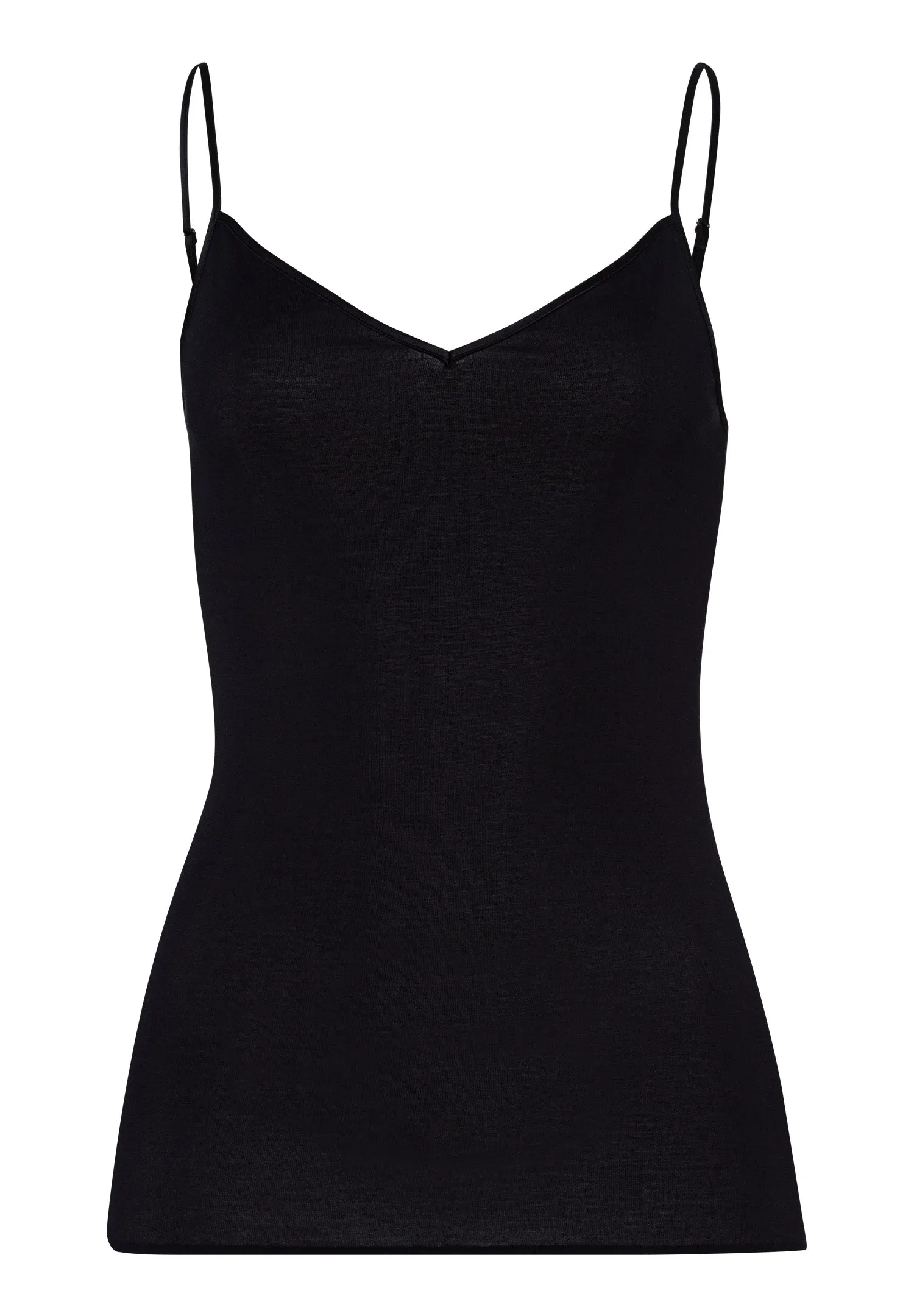 Cotton Seamless Cotton V-Neck Camisole | Black 71601-019