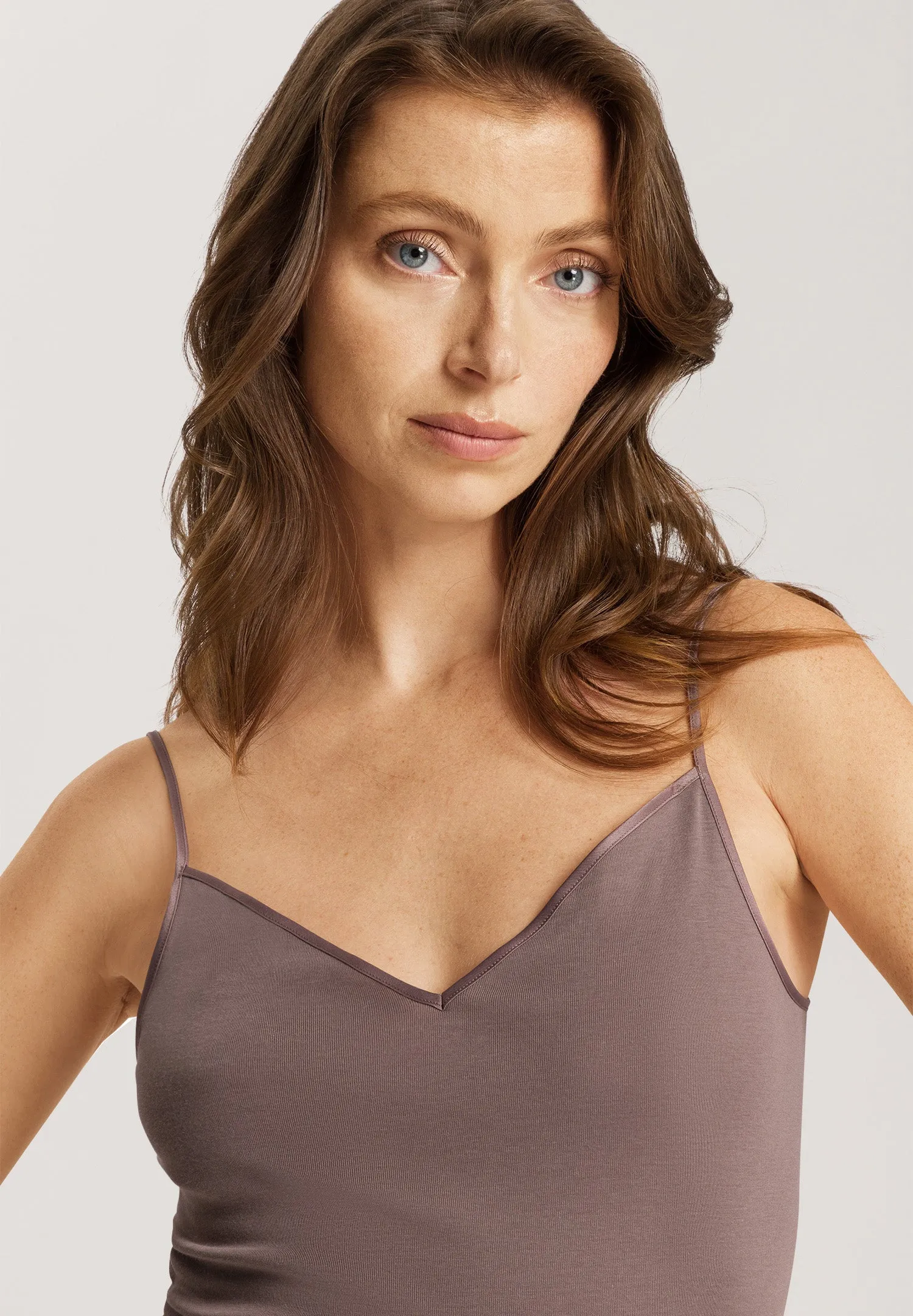 Cotton Seamless Cotton V-Neck Camisole | Stonewash 71601-2756