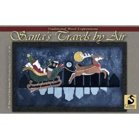 Crane Design |  Santa's Travel by Air Wool Applique Pattern