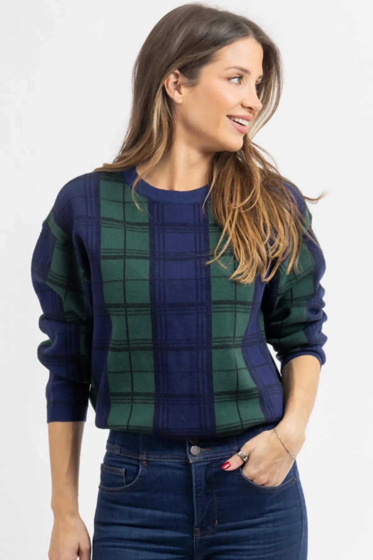 DANSBY PLAID SWEATER