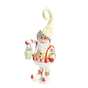 Dash Away Santa's Lantern Elf Ornament by Patience Brewster