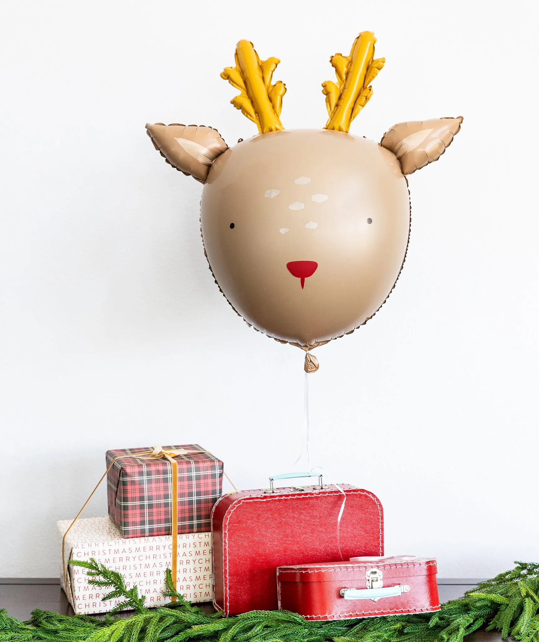 Dear Rudolph Reindeer Mylar Balloon (NOT FOR USE WITH HELIUM)