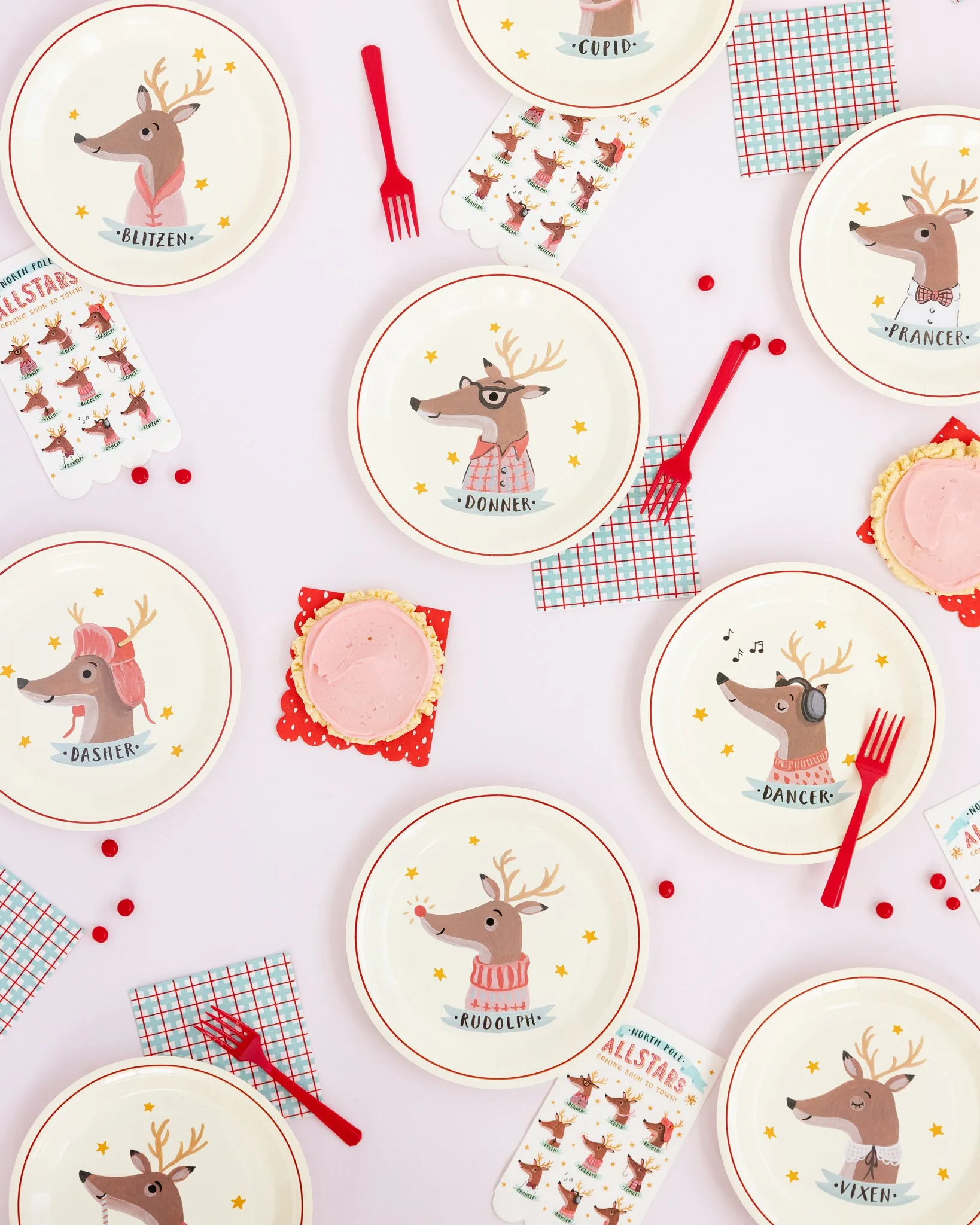 Dear Rudolph Reindeer Paper Plate Set