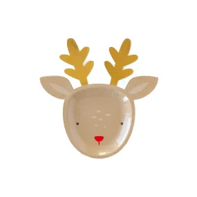 Dear Rudolph Reindeer Paper Plates