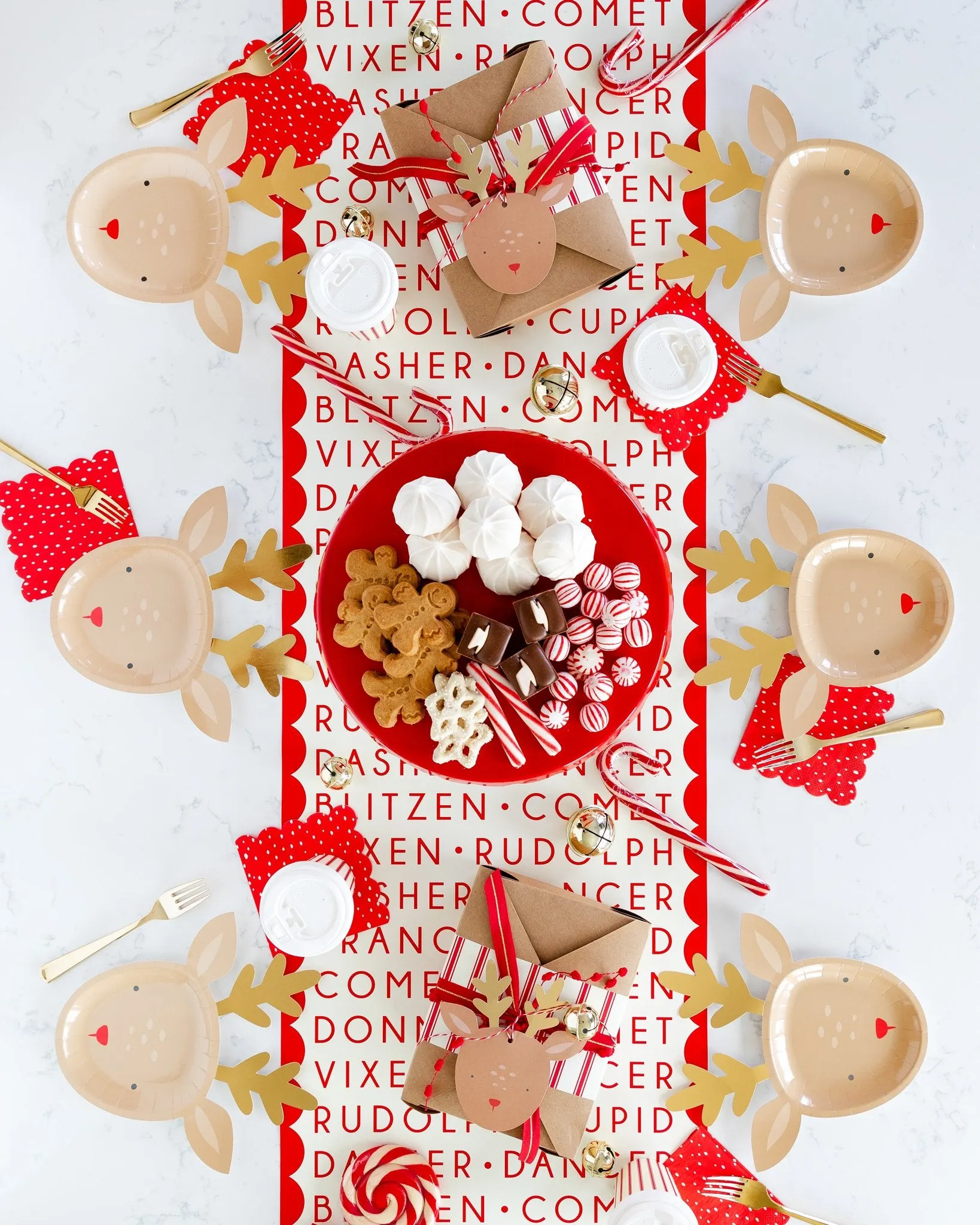 Dear Rudolph Reindeer Paper Plates