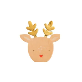 Dear Rudolph Reindeer Shaped Guest Napkin