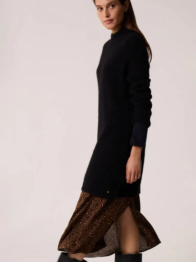 Des Petits Hauts Bemilie Knitted Dress in Black