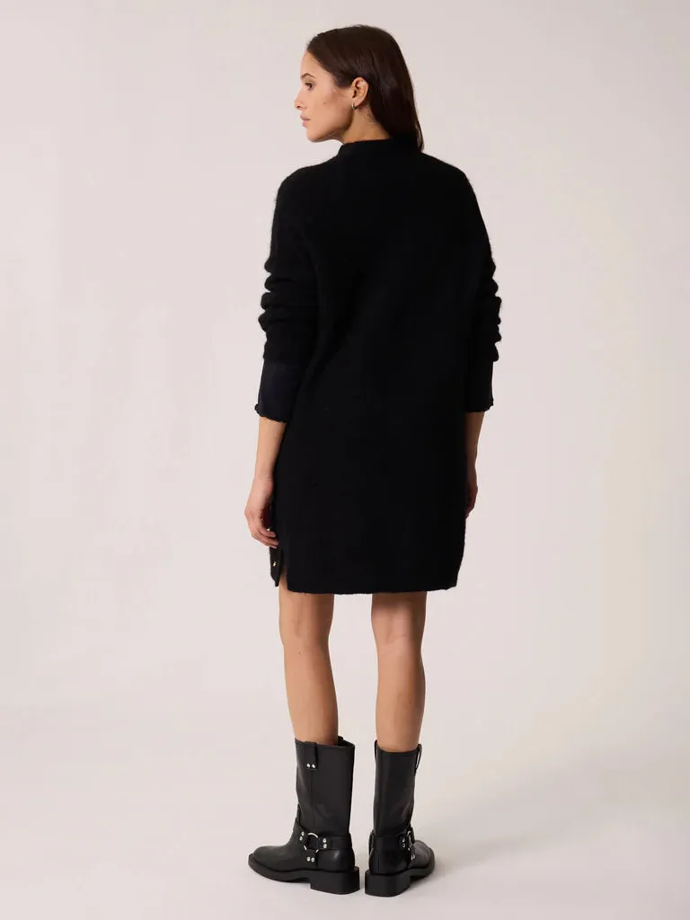 Des Petits Hauts Bemilie Knitted Dress in Black