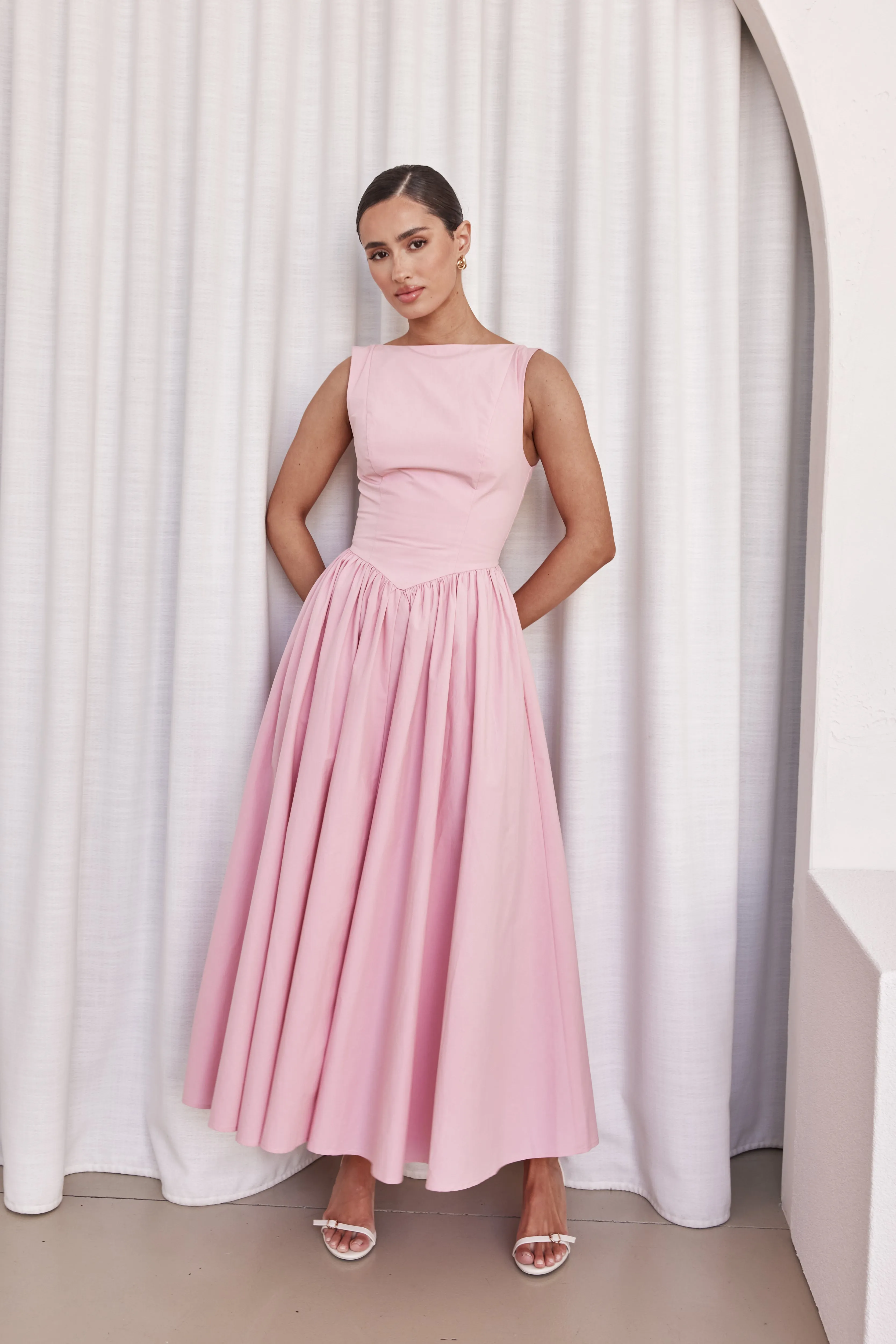 Devin Maxi Dress (Pink)