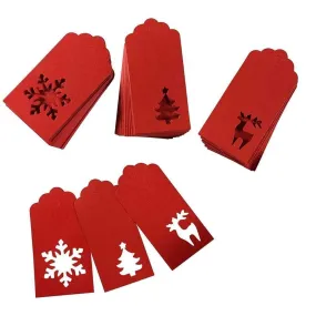 Die Cut Confetti Christmas Gift Tags Pack of 10