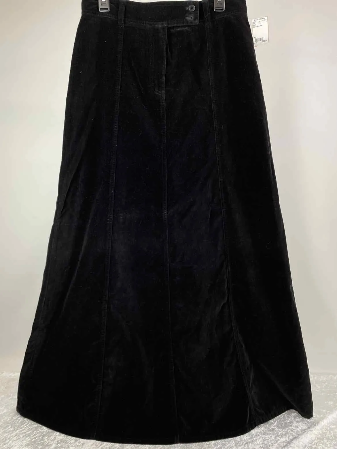 DKNY Women Size 10 Black Velvet Maxi Skirt