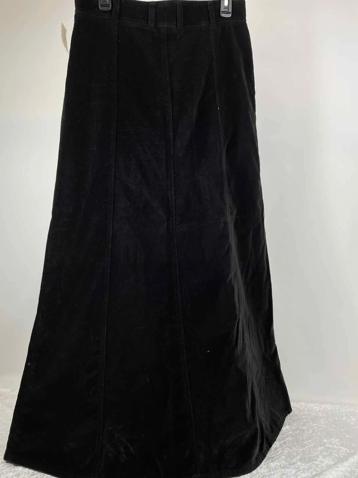 DKNY Women Size 10 Black Velvet Maxi Skirt