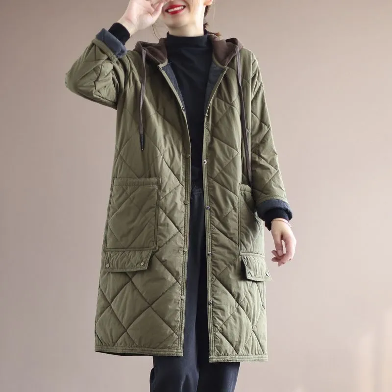 Effortless Long Quilted Coat