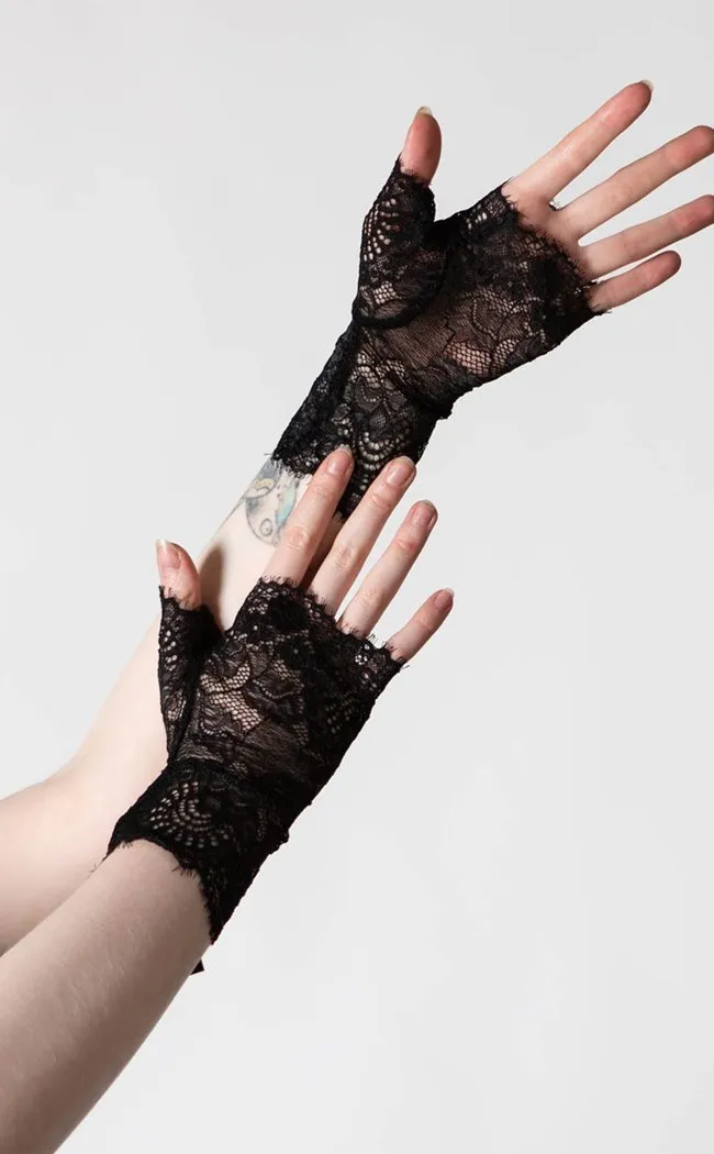 Embrace the Night Lace Gloves | Black