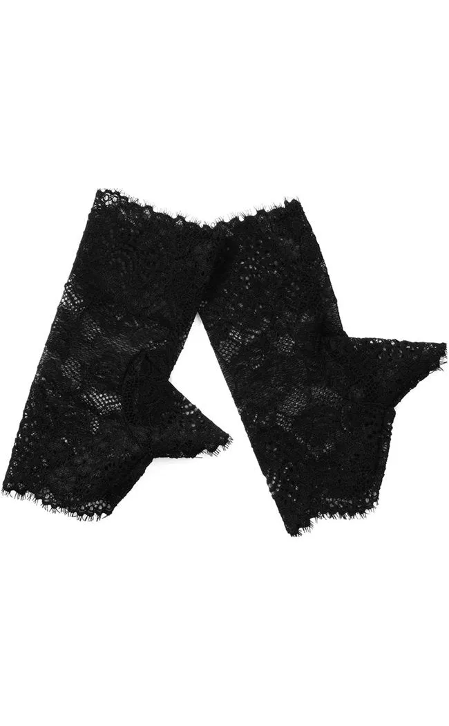 Embrace the Night Lace Gloves | Black