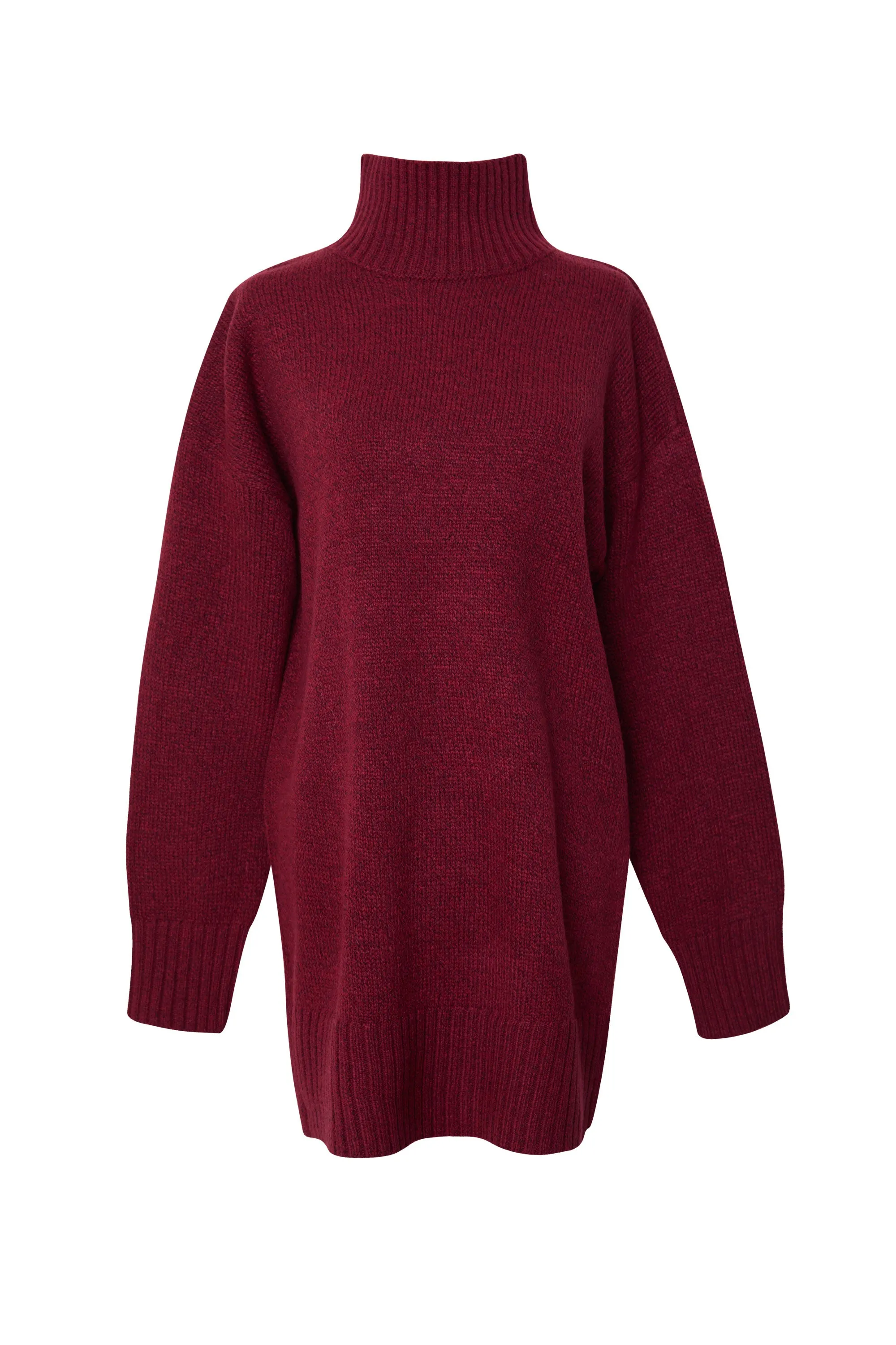 Emera Cabernet Turtleneck Sweater Dress