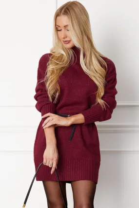 Emera Cabernet Turtleneck Sweater Dress