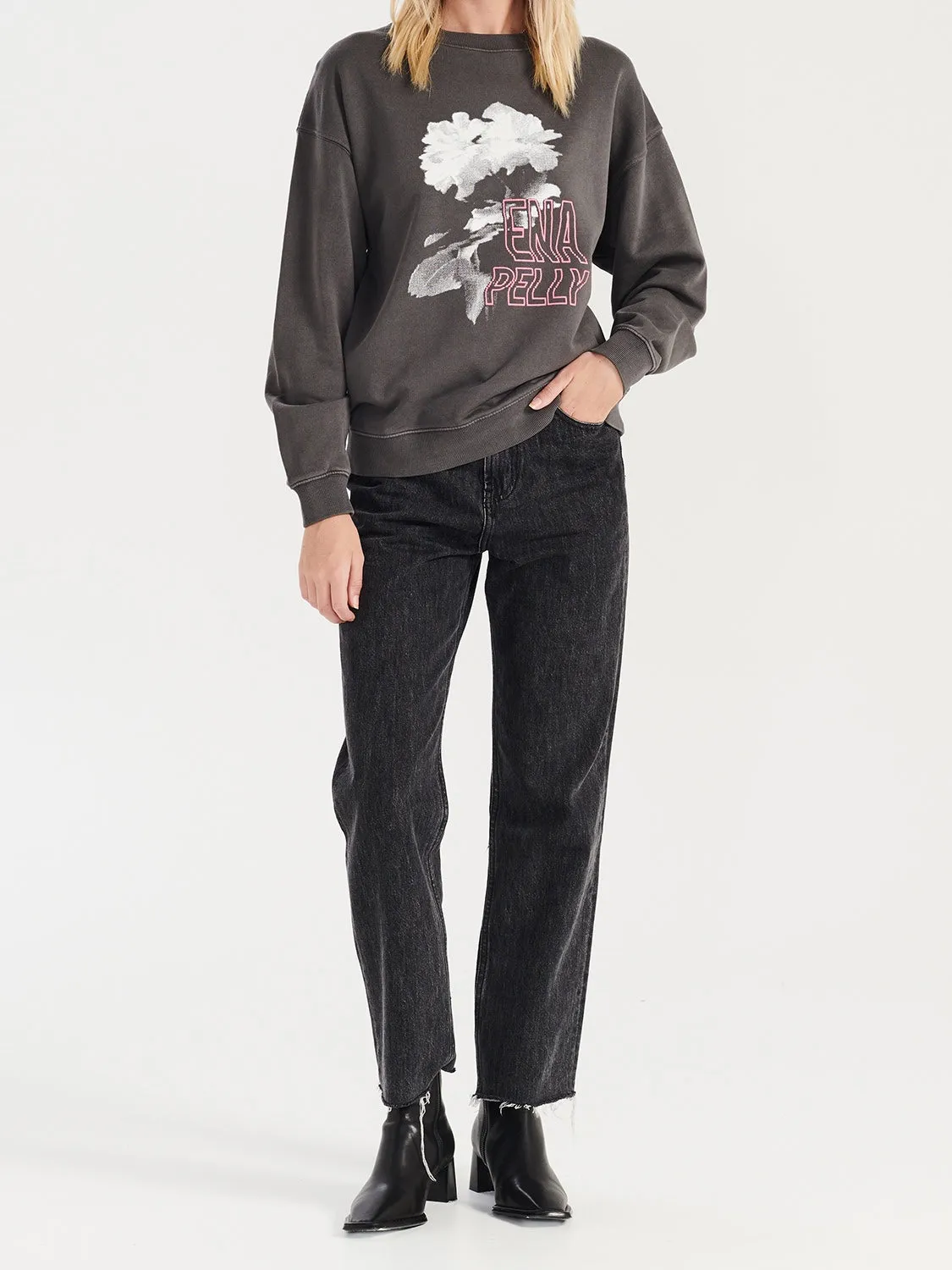 ENA PELLY MODERN FLORAL SWEATER