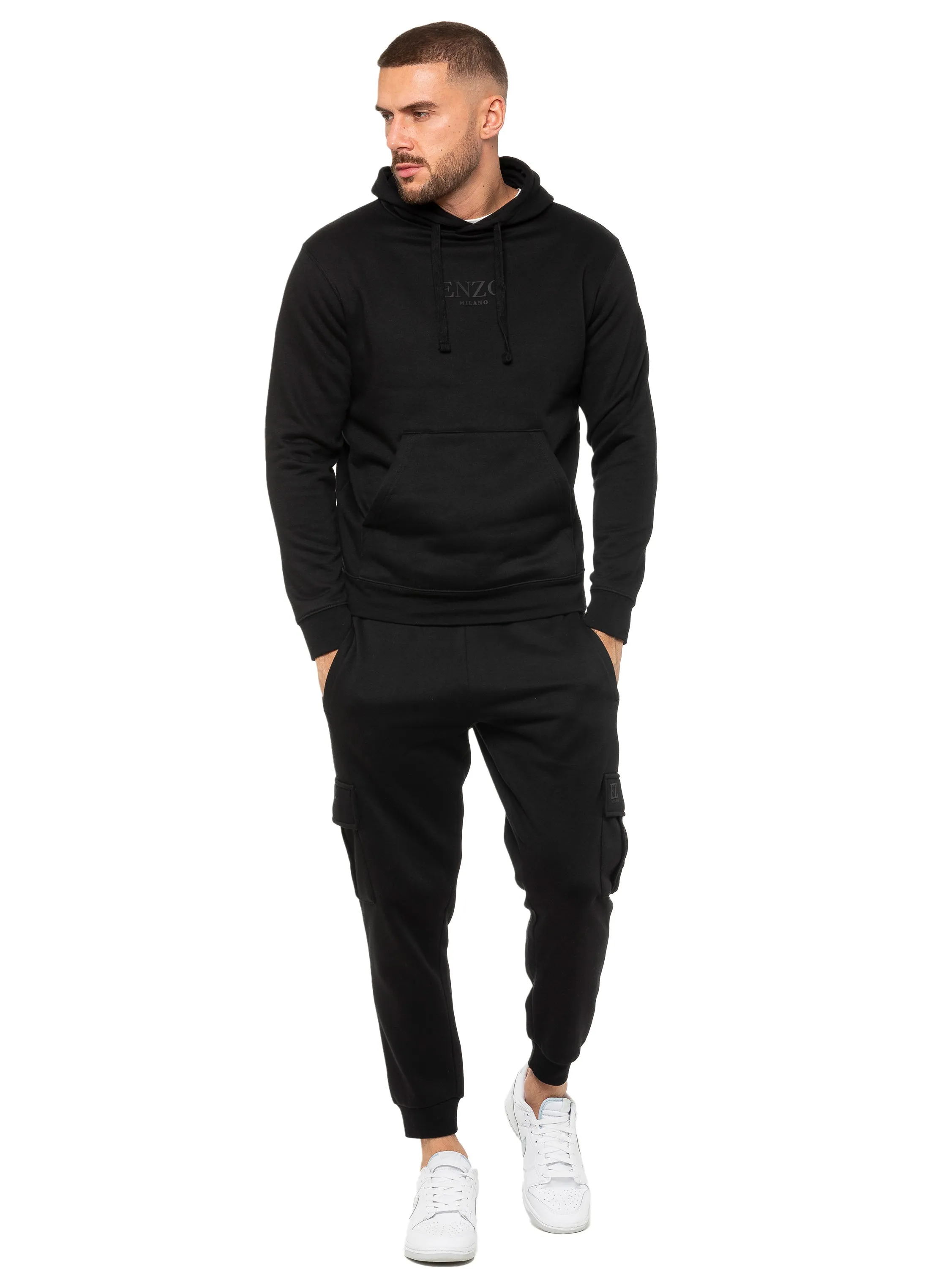 Enzo | Mens Pullover Hoodie Tracksuit Set