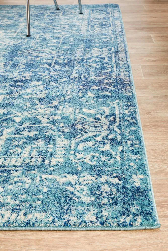 Evoke Muse Blue Transitional Rug