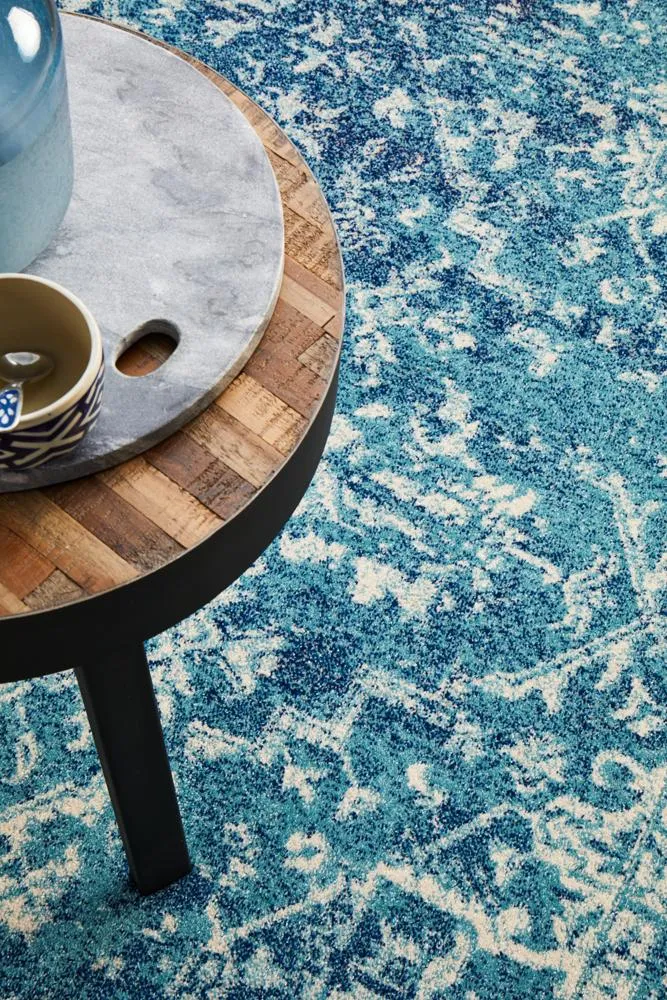 Evoke Muse Blue Transitional Rug