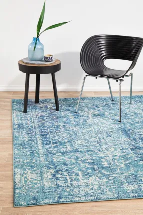 Evoke Muse Blue Transitional Rug