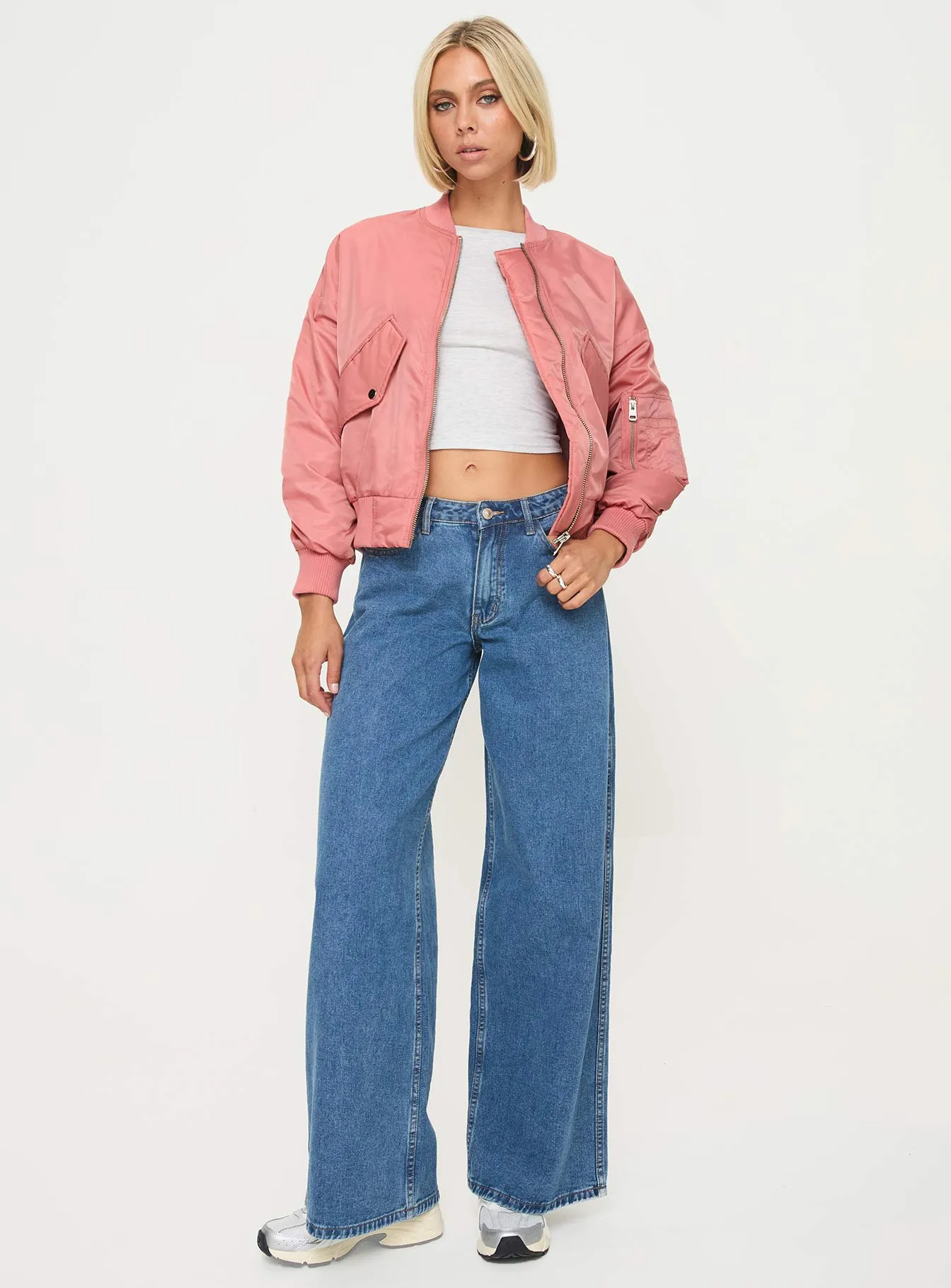 Fashionkova Regarn Bomber Jacket Dusted Rose