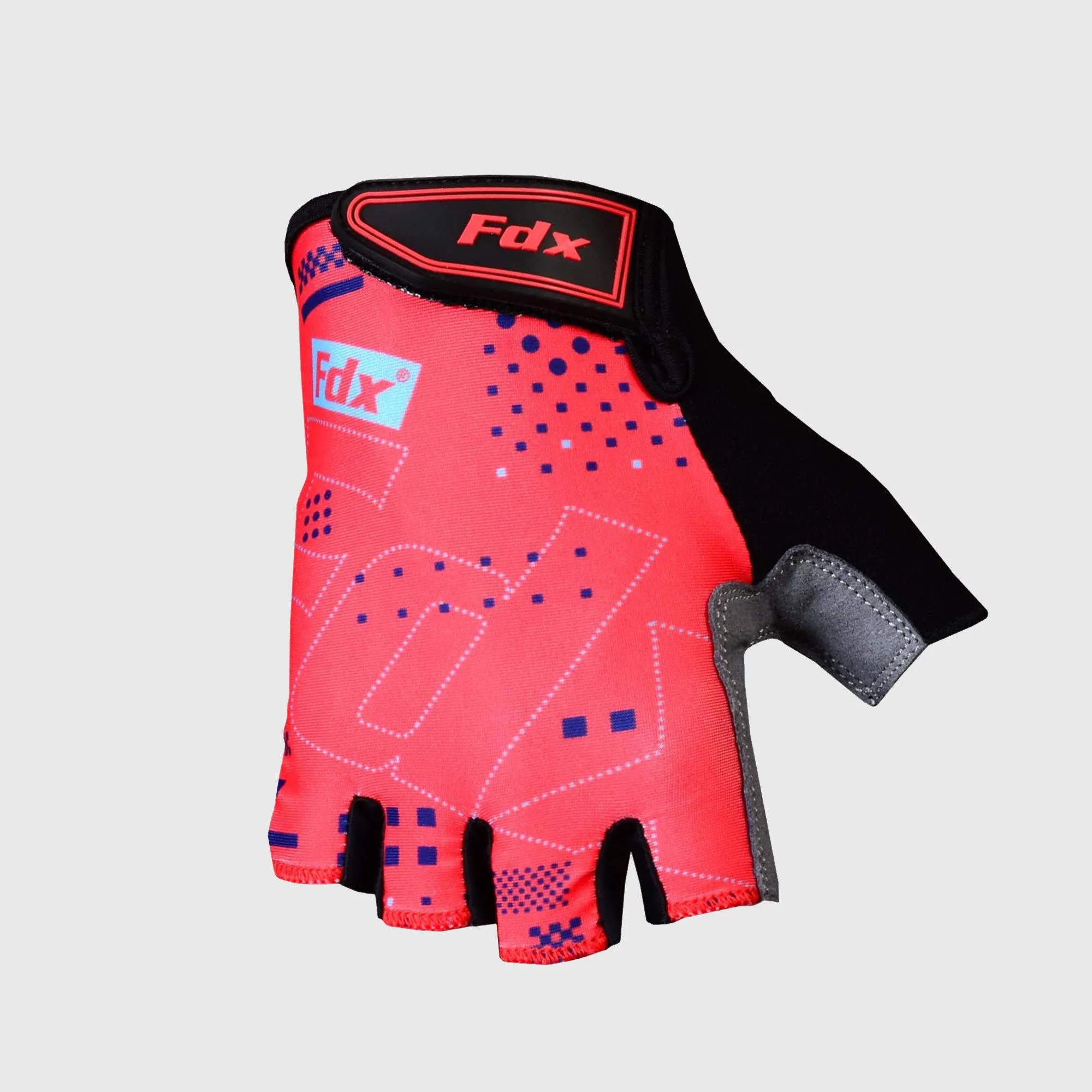 Fdx All Day Red Gel Padded Short Finger Summer Cycling Gloves