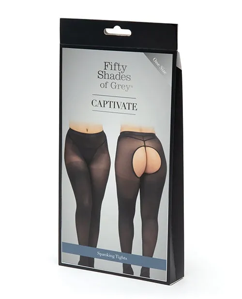 Fifty Shades Of Grey Captivate Spanking Tights - Black One Size