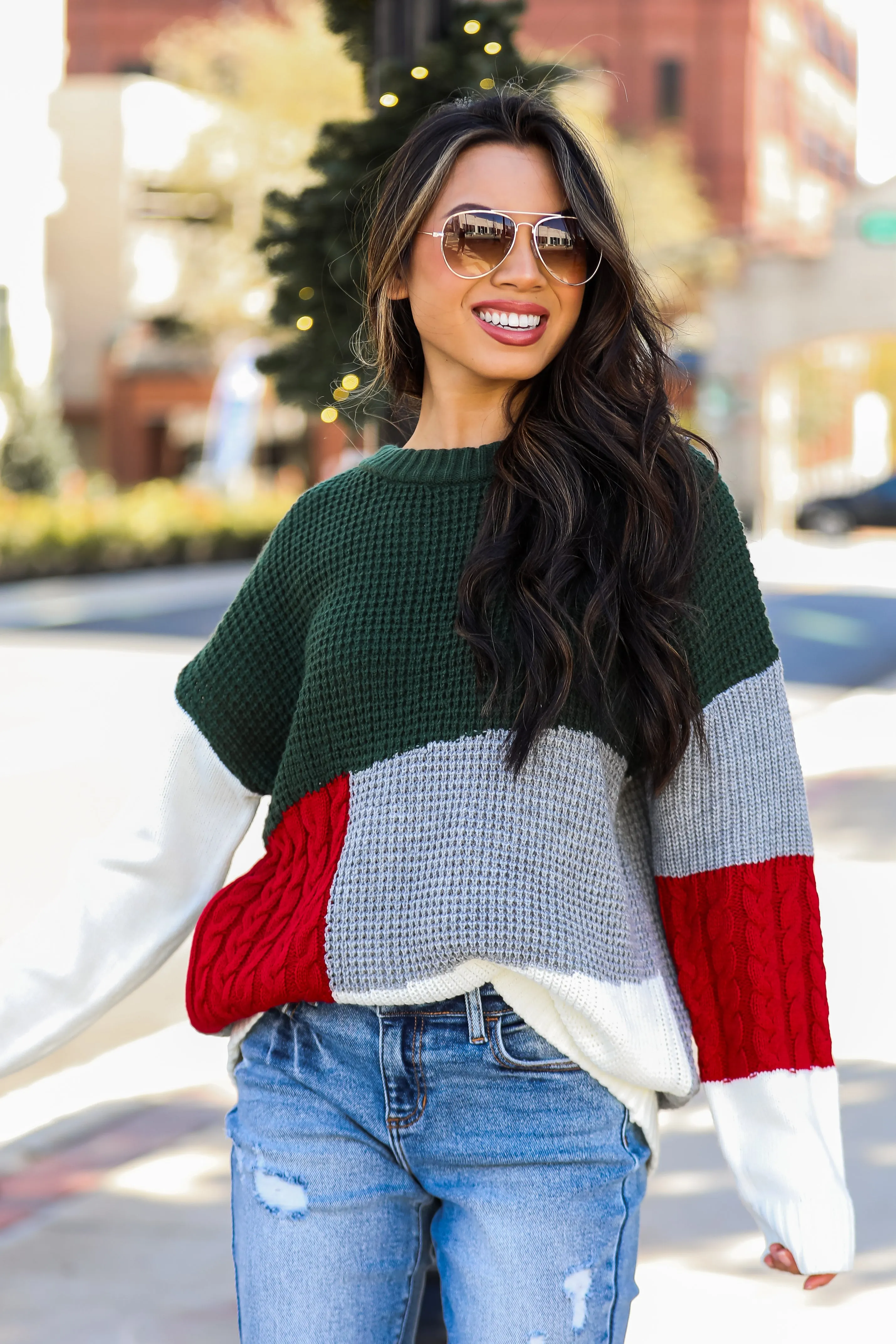 FINAL SALE - Welcoming Warmth Color Block Oversized Sweater