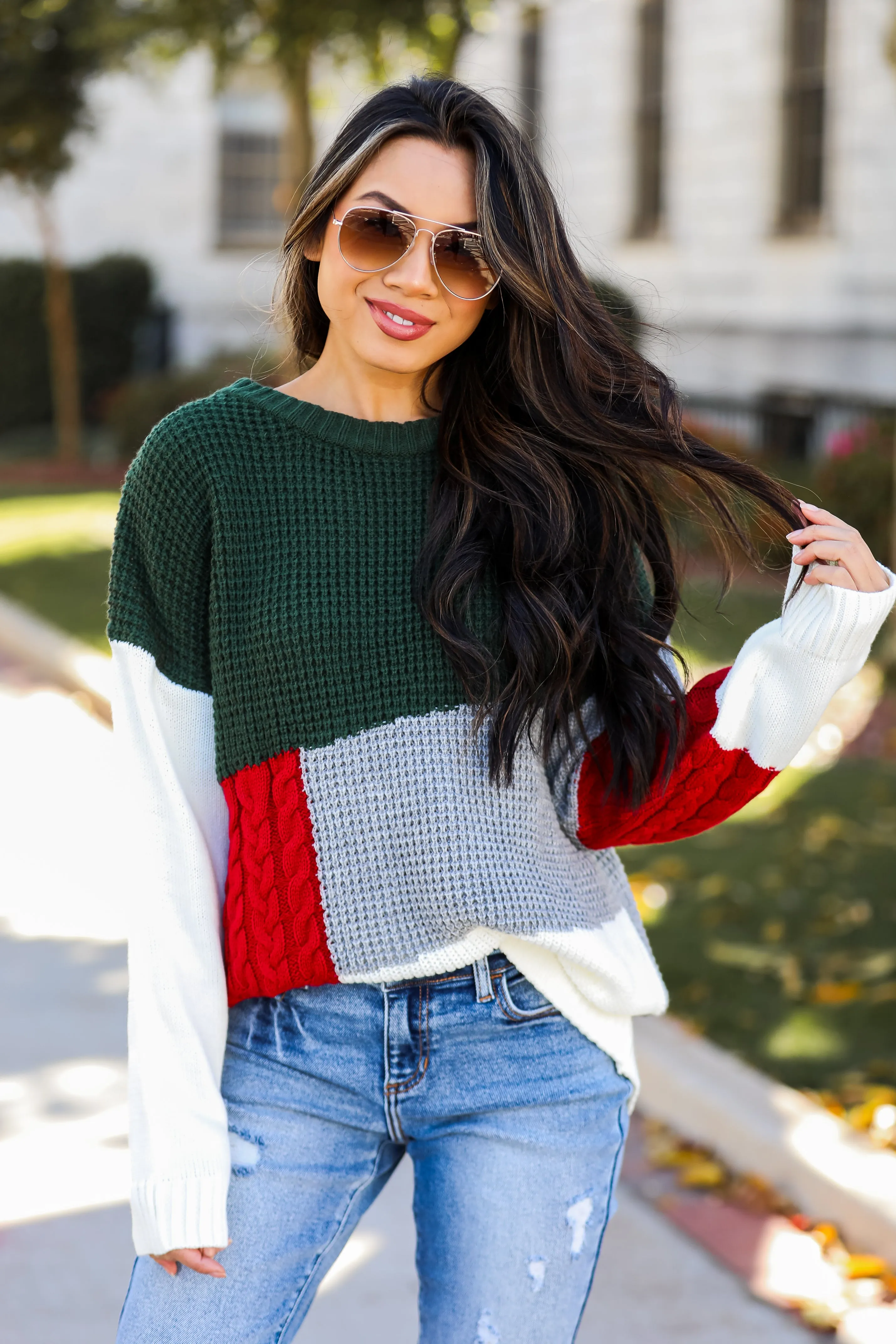 FINAL SALE - Welcoming Warmth Color Block Oversized Sweater