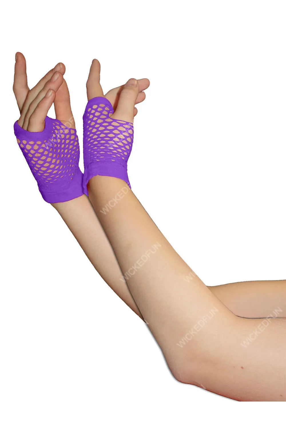 Fingerless Fishnet Gloves for Women for 80's Theme Party Halloween Cosplay Women Costume Accessories