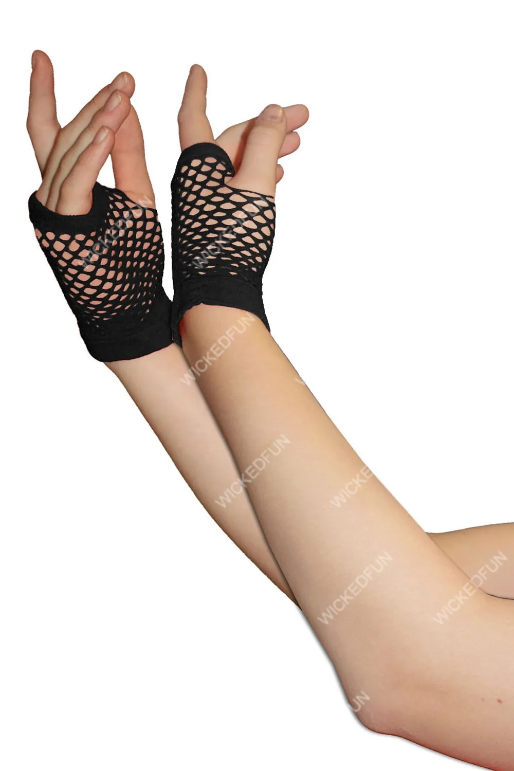 Fingerless Fishnet Gloves for Women for 80's Theme Party Halloween Cosplay Women Costume Accessories