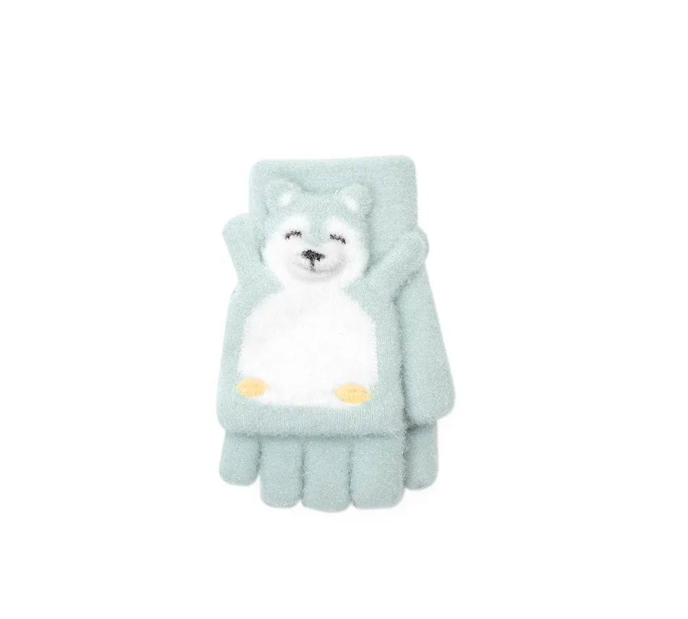 Fingerless Ultra Plush Knit Bearling Gloves