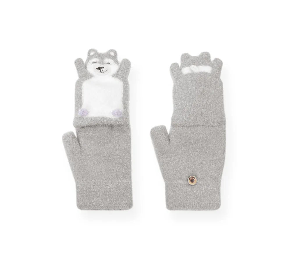 Fingerless Ultra Plush Knit Bearling Gloves