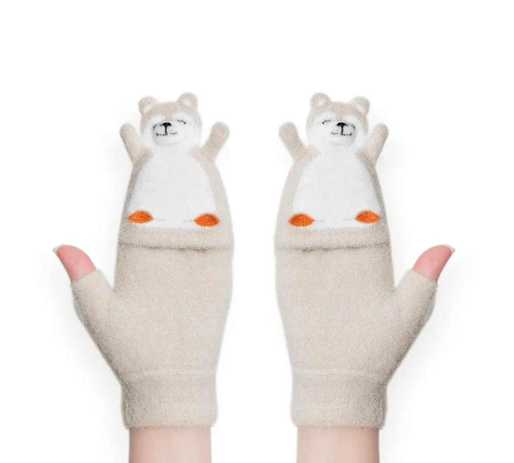 Fingerless Ultra Plush Knit Bearling Gloves