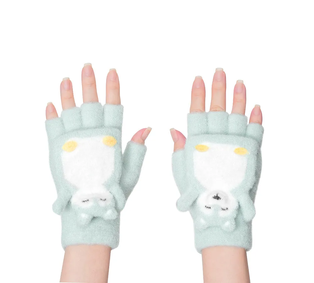 Fingerless Ultra Plush Knit Bearling Gloves