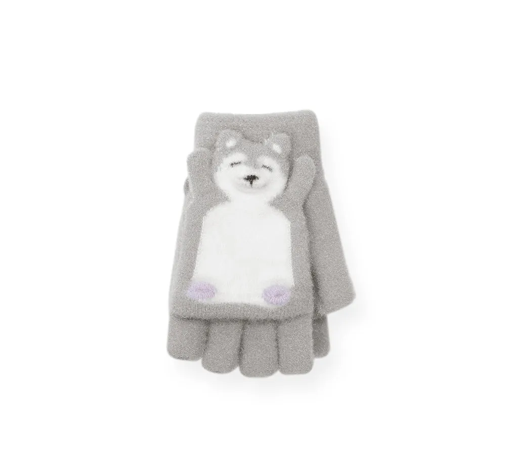 Fingerless Ultra Plush Knit Bearling Gloves