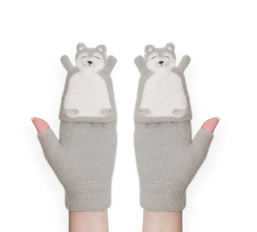 Fingerless Ultra Plush Knit Bearling Gloves