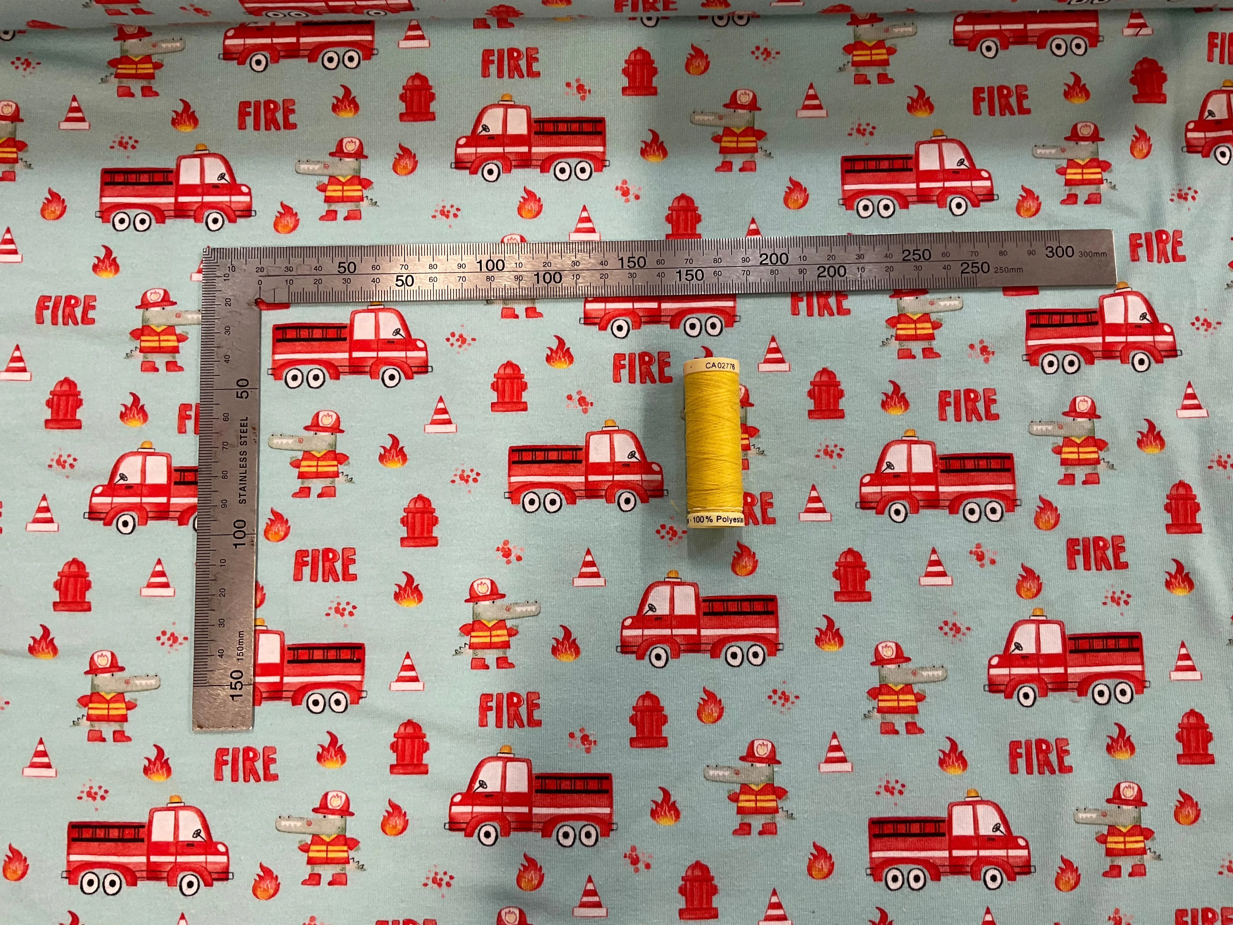 Fire Chief Croc Cotton Jersey Fabric