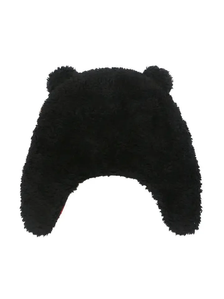 Flap Jack Kids Reversible Sherpa Hat - Black Bear/Aviator