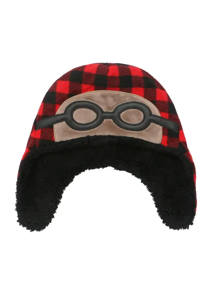 Flap Jack Kids Reversible Sherpa Hat - Black Bear/Aviator