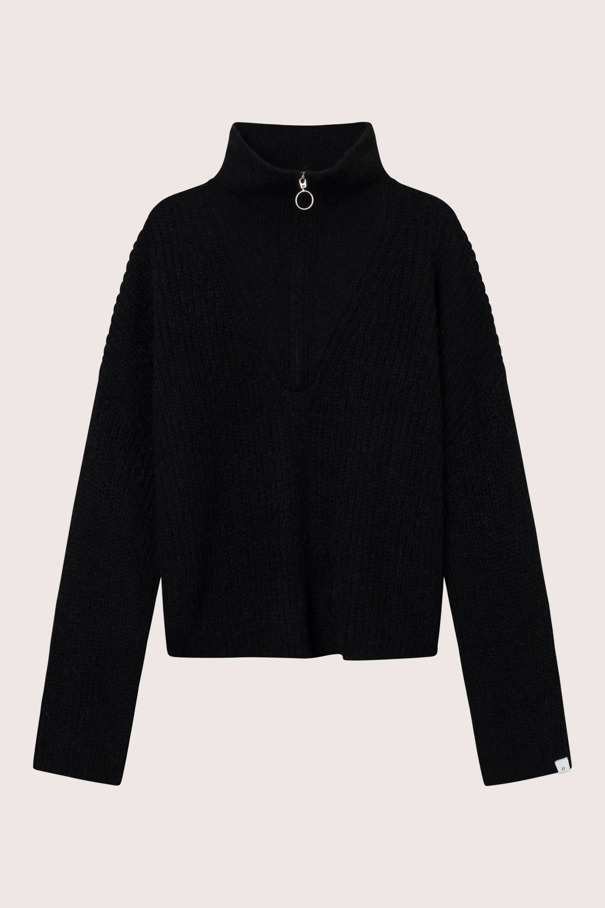 Florie Zip Knit - Black